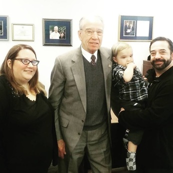 The Miller family meeting with Sen. Chuck Grassley (R, IA)